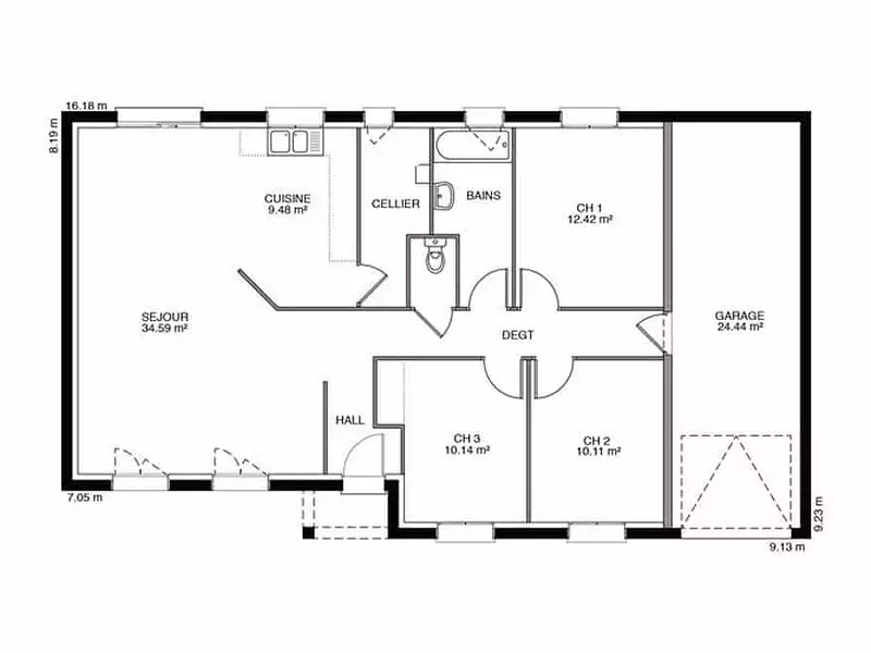 Maison neuve, 90 m² - Saint-Hilaire-de-Riez (85270)