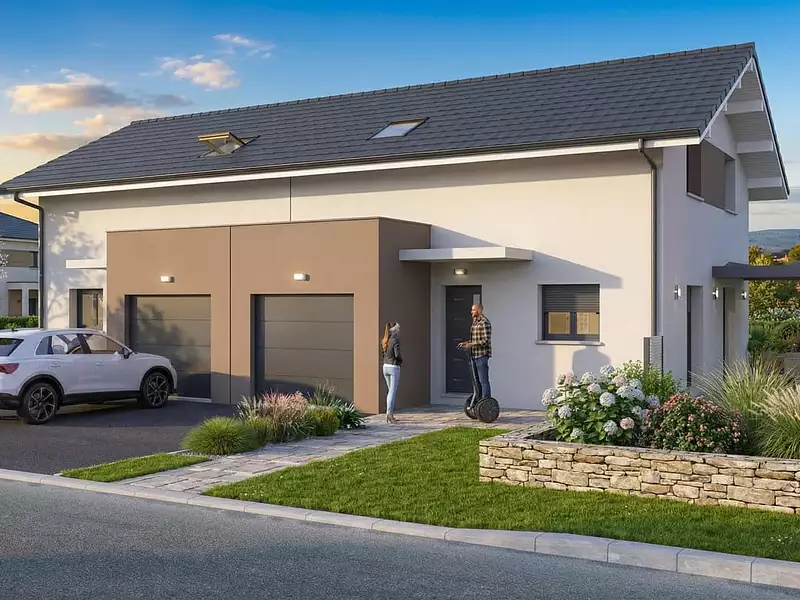 Maison neuve, 91 m² - Cervens (74550)