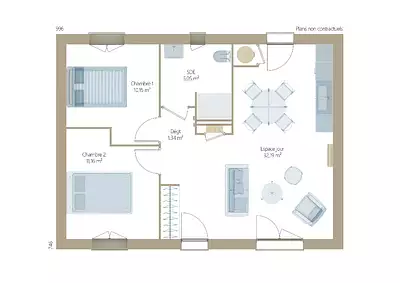 Maison neuve, 60 m²