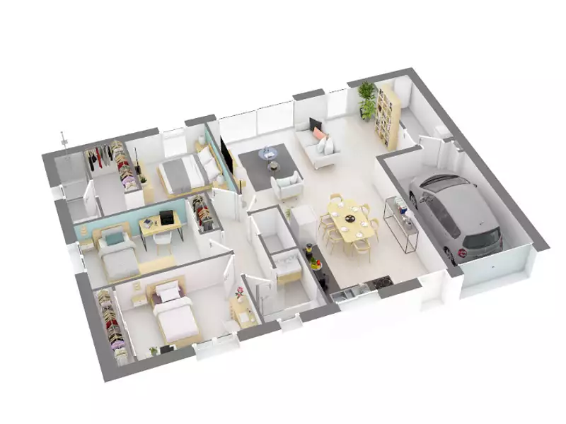 Maison neuve, 90 m² - Merville (31330)