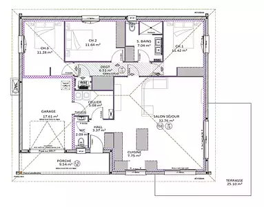 Maison neuve, 100 m²