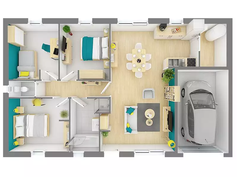 Maison neuve, 79 m² - Loudun (86200)