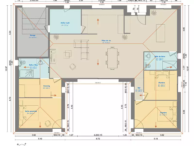 Maison neuve, 130 m² - Saint-Marcel (27950)