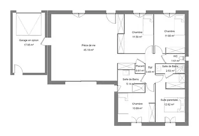 Maison neuve, 105 m²