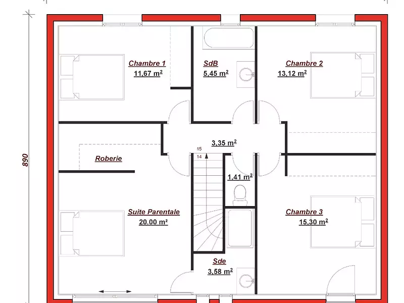 Maison neuve, 150 m² - Frouville (95690)