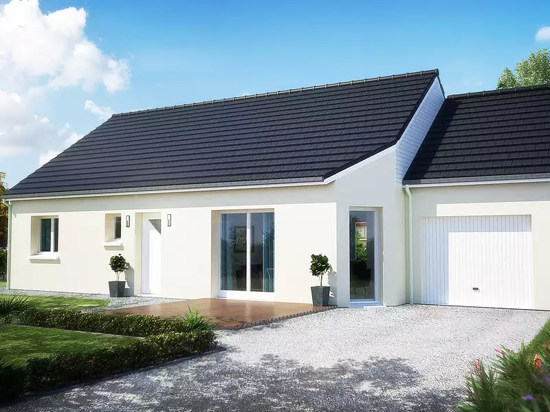 Maison neuve, 74,28 m² - Frichemesnil (76690)